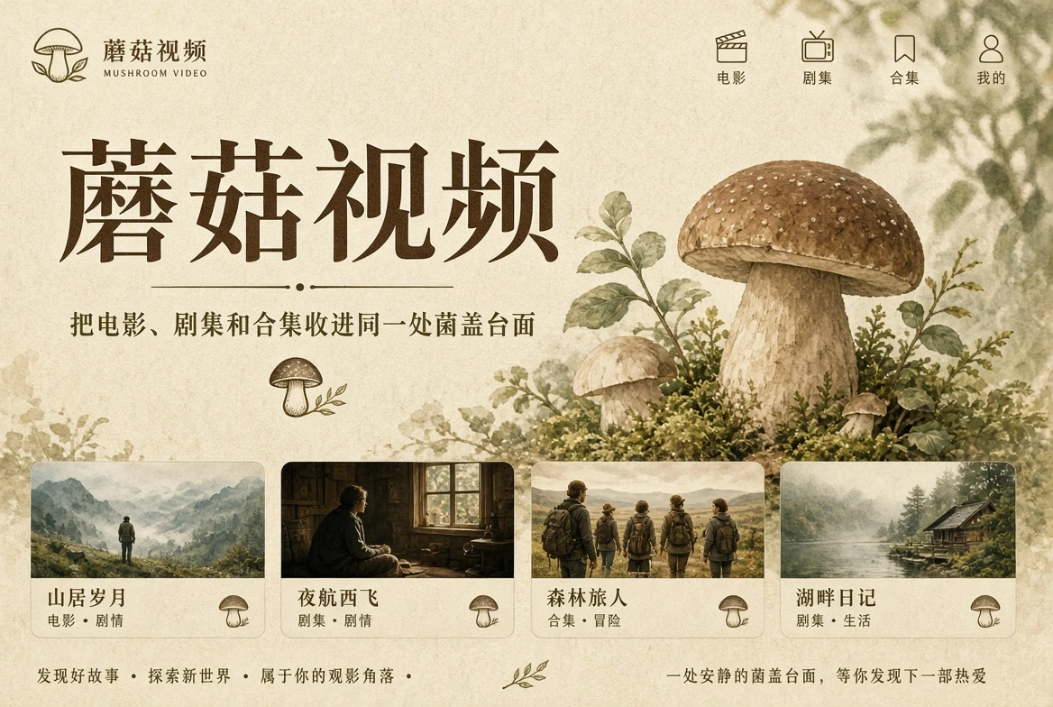 蘑菇视频内容发现主题画面
